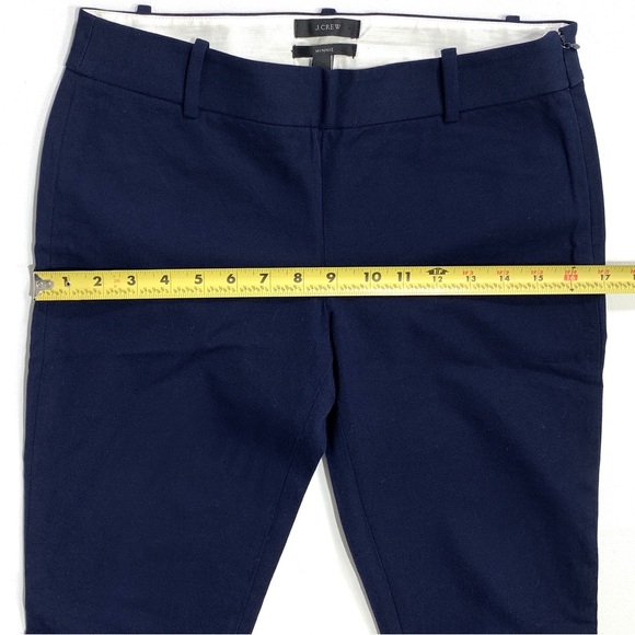 J. Crew Minnie Side-Zip Cropped Cigarette Pant size 0 in Dark Navy - Picture 9 of 12